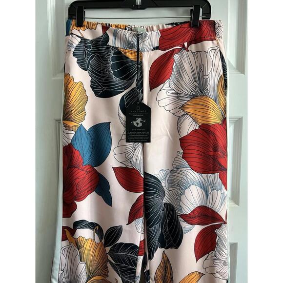 ANATOMIE Secret Garden Capsule Wide Leg Pants Women Sz Med Floral Resort NWT - Picture 2 of 9